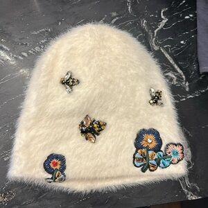 Soft hat with rinestone Appliqué From Anthro